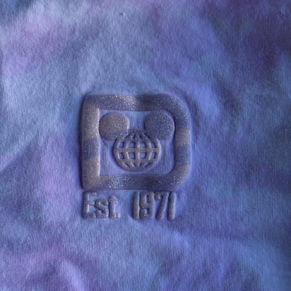 Walt Disney World Spirit Jersey Shirt Womens XL Pastel Tie Dye Long Sleeve Crew - Picture 4 of 8